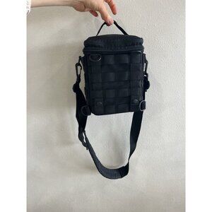 Cordura Black Bag Crossbody Zip Closure Shoulder Arm